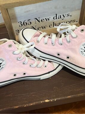 Converse Pink High Top Girls Sneakers